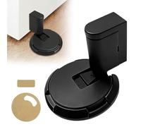TAIVIN Ferma Porta da Pavimento,Fermaporta da Pavimento in Metallo,Regolabile senza Foratura,Fermaporte Meccanico per Tutti i Pavimenti Duri(Nero)