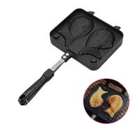 Taiyaki Creatore di torte a forma di pesce Bakeware antiaderente Waffle Maker Pan Stampo in lega di alluminio Doppio a forma di pesce Strumenti di cottura della torta Dessert in acciaio inossidabile P