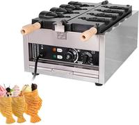 Taiyaki Fish Waffle Maker, macchina elettrica antiaderente Taiyaki per uso commerciale, macchina per waffle in acciaio inossidabile per marmellata o gelato, design ad alte prestazioni