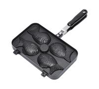 Taiyaki Maker - Padella antiaderente a doppia faccia a forma di 4 cavità, macchina per muffin e bibite con stampa manuale per cuocere dolci dolci ripieni salati, sandwic