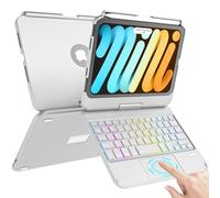 TaIYanG Custodia con tastiera per iPad mini 7 A17 Pro 2024 e Mini 6,7 a colori, retroilluminata, custodia per iPad mini 6a generazione 2021 da 8,3", custodia sottile girevole a 360° per iPad mini 7a