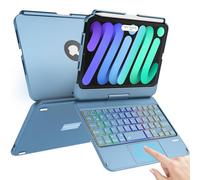 TaIYanG Custodia per tastiera per iPad Mini 7 e Mini 6,7 Custodia per tastiera trackpad retroilluminata a colori per iPad Mini 6a generazione 2021 8,3 pollici, copertura protettiva sottile girevole a