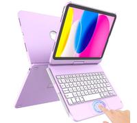 TaIYanG Touch iPad A16 custodia 11a/10a generazione con tastiera, girevole a 360°