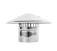 TAIYUESHAN Camino in Acciaio Inossidabile Cowl Waterproof Air Air Vent cap Cowl Cover Cover Cover Chimney Bird Gage Rain cap Capite Fine del Cappuccio, 180 mm