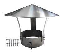 TAIYUESHAN Cappello per Ventilazione del Tubo per Pioggia per Pioggia di fumi con Camino in Acciaio Inossidabile, Cappello da Pioggia Rotondo, terminale del Tappo protettore, 290 mm/11,4 Pollici