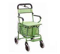 TAIYUESHAN Deambulatore, 4 Colpi Deambulatore per Anziani Carrello Pieghevole per Uso Domestico Carrello della Spesa Carrello per disabili Supporto per deambulazione, Larghezza Seduta 40 cm Compatto