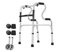 TAIYUESHAN Deambulatore, Deambulatore per Anziani per carichi Pesanti con Ruote da 5 Pollici, Rollator Medico Pieghevole Portatile per ospedali, disabili e Persone di Bassa Statura