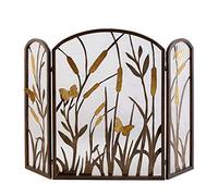 TAIYUESHAN Parascintille/parascintille Parascintille Realizzato a Mano in Stile Americano con Rete a Farfalla Tifa, mensola Decorativa per Camino, partizione Cava, parascintille per Camino