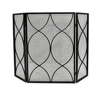 TAIYUESHAN Parascintille per Camino da Interno, 3 Pannelli in Ferro battuto, Grande Schermo, Copertura in Rete Decorativa in Metallo per Esterni, Recinzione per Camino Solida, Pannelli per Camino con