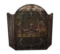 TAIYUESHAN Protezione Antincendio con Design Pieghevole a 3 Pannelli - Schermi per Camini Autoportanti Parascintille ad Arco, Alto 60/70/80 cm - Ottone (Dimensioni : L130cm× H80cm)