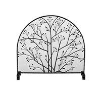 TAIYUESHAN Schermo per caminetto, Retro mensola in Ferro battuto Decorazione dello Schermo Camino Reale Cintura antincendio Guardrail divisorio in Rete, 2 Colori (Colore : Nero)