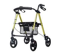 TAIYUESHAN Walker, Walker a Quattro Ruote Carrello per la Spesa Leggero Pieghevole in Alluminio Rollator Regolabile in Altezza