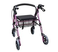 TAIYUESHAN Walker, Walker Leggero Acquista Carrello per Alimenti, Carrello per la Spesa con rollator Pieghevole in Alluminio, Vecchio Carrello per deambulazione a Quattro Ruote