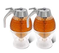 TAIZER Dispenser 2PCS Acrilico Dispenser Sciroppo 200ml Servire Sciroppo Contenitore Senza Gocciolament Dispenser Sciroppo D'Acero Dispenser con Supporto Erogatore
