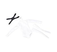 TAIZhiChen 1:6 Maniche Lunghe con Calzini Tubolari, Eleganti Accessori per Vestire Le Bambole, Abbigliamento Sportivo, Tutina per Figure Femminili da 12 Pollici, Bianco