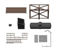 TAIZhiChen 1/87 Modello in Miniatura Serbatoio dell'Acqua Assemblaggio Serbatoio di stoccaggio dell'olio Accessorio per Scena Modello Tavolo di Sabbia