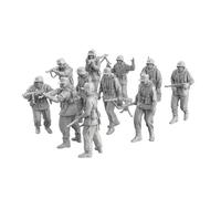 TAIZhiChen 11 Pezzi in Scala 1:64 Modelli di Soldati Tedeschi diorami Arte 3 cm/1,2 Pollici Figurine in Miniatura per Hobby modellismo Regalo per Appassionati