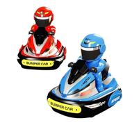 TAIZhiChen 2 Pezzi Auto Snubber Telecomandata Veicoli Giocattolo RC Duello a Due Giocatori Materiale PP Funzione Luci Suoni Adatto Esterno Divertimento, Blu Rosso