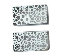 TAIZhiChen 2 Pezzi di Coperture per Pickup per Chitarra, Parte Fai Da Te, Strumento, Incise Professionalmente, Passo Polare 50 Mm/52 Mm, Da Installare, Ingranaggio D'argento