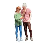 TAIZhiChen 2 Pezzi in Scala 1/64, Figure di Persone minuscole e Figure di Donne per paesaggi paesaggistici, Combinazione di Strade