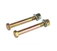 TAIZhiChen 2 Pieces Bullone con Gambo Lungo Placcatura Dorata Vite Esagonale Filettata Resistente Alla Corrosione Dado di Raccordo in Metallo