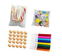 TAIZhiChen 25 Uova di Pasqua Da Appendere, Decorazioni Leggere per L'albero di Pasqua, Ideali per Una Festa in Stile Rustico, Colore naturale