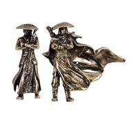 TAIZhiChen 2x Miniature di Persone, Personaggi del Kung Fu, Stile Vintage, Decorazioni per la Stanza Culturale, Decorazioni Decorative per il Paesaggio del