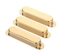 TAIZhiChen 3 Pezzi di Copertura per Pickup per Chitarra Chiusa, Accessori di Ricambio per Strumenti in Ottone, Da Rimuovere, Coperture per Pickup Sing, Oro
