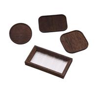 TAIZhiChen 4X Accessori per Casa delle Bambole in Miniatura, Vassoi per Cibo per La Scena della Cucina del Giardino delle Fate