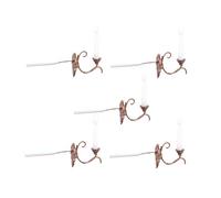 TAIZhiChen 5 Pezzi in 1:87, Lampada da Parete in Miniatura a LED, Applique da Parete per modellismo Ferroviario, lampione Stradale, Bronzo