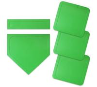 TAIZhiChen 5 Pezzi Set di Basi per Baseball Nel Baseball Gomma Portatili Set di Basi per Resistenti Attrezzatura Sportiva Giardino, Verde