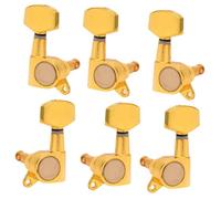 TAIZhiChen 6 pezzi di piroli per accordatori di corde di chitarra, chiavi di accordatura, meccaniche, accordatore sigillato per concerti e spettacoli, 3 Sinistra 3 Destra