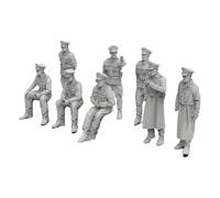 TAIZhiChen 8 Pezzi Modelli in Miniatura di Persone, Statuette, Diorami, Uomini in Resina, Set da Gioco, Giocattoli, Modelli di Ufficiali Tedeschi per Tavolo da S, 2.4 Cm
