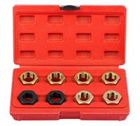 TAIZhiChen 8 Pieces Kit Ripara Filetti Bulloni Custodia Cremisi Kit Filettatura Metrico e Imperiale