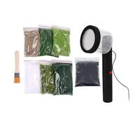 TAIZhiChen 9 Pezzi Static Grass Kit Macchina Flocking Elettrostatica Accessori Hobby Modellismo Materiale PP Pietra Adatto per Architettura Micro Paesaggio Regal, Un