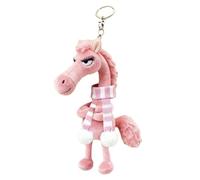 TAIZhiChen Adorabile E Divertente Portachiavi a Forma di Cavallo di Peluche, Ideale per Uomini, Donne O Bambini, Rosa