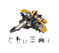 TAIZhiChen Aereo Giocattolo in Schiuma con Telecomando per Bambini, Aereo RC da Combattimento, Regalo per Il Giorno dei Bambini, Giallo