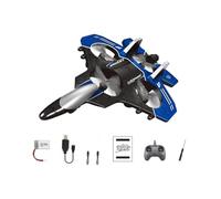 TAIZhiChen Aereo Giocattolo in Schiuma con Telecomando per Bambini, Aereo RC da Combattimento, Regalo per Il Giorno dei Bambini, Blu