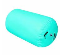 TAIZhiChen Air Barrel Gonfiabile Tappetino Palestra Ginnastica Rullo Cuscino Cilindro Gonfiaggio Rapido Trasporto Semplice E Uso Multifunzionale Adatto per, Verde Menta, 06x08m Eu Elec Pump