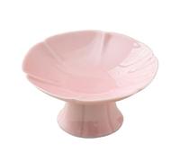TAIZhiChen Alzata per dessert in ceramica, portafrutta con piedini, porta cupcake, piatto per snack, per tavolo da dessert al cioccolato, Rosa