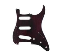 TAIZhiChen Battipenna per chitarra a 11 fori portatile con battipenna stile per accessori per chitarra elettrica, Nero E Rosso
