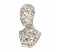 TAIZhiChen Busto Testa Manichino Portatile Testa Esposizione Cappelli Stabile Espositore per Studio Fotografico , Lino Con Giornale Inglese