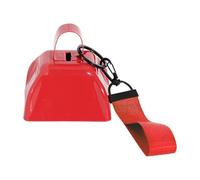 TAIZhiChen Campanaccio Da 7,4 Cm con Corda Da Polso, Campana Da Tifo con Maniglia per Il Trasporto, Accessorio Multiuso per Partite di Calcio, Portatile, Rosso