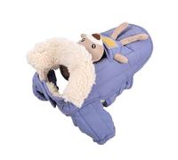 TAIZhiChen Cappotto Invernale per Cani, Vestiti Invernali per Animali Domestici, Completo Antivento, Morbido Trapuntato, con Foro per Il Guinzaglio per Camminare, Blue L