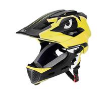 TAIZhiChen Casco Integrale Convertibile Regolabile Casco con Mentoniera Staccabile Ventilato per Ciclismo, Giallo