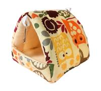 TAIZhiChen Casetta per Uccelli Accogliente E Calda per l'inverno, Comodo Riparo, Accessori per Gabbie per Animali Domestici, Amaca Sospesa per Parrocchetti, Animale E Floreale