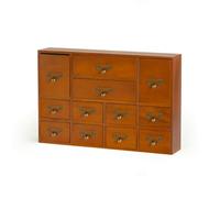 TAIZhiChen Cassettiera da Tavolo Rustico Mobile in Legno con Cassetti Organizzatore con Cassetti per Artigiani, Dodici Cassetti Grandi E Piccoli