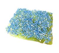 TAIZhiChen Ciuffo D'erba Statico, Erba Artificiale, Paesaggio Statico, Tavolo da Sabbia, Scena, Modello di Terreno, Erba di Simulazione per Terreno di Gioco, Bianco Blu
