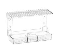 TAIZhiChen Clear Window Bird Eighder 25x10x16,7 cm per la visualizzazione di uccelli selvatici al di fuori del vassoio staccabile, Cima Piatta