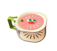 TAIZhiChen Contenitore per con Colino E Coperchio, Scolapiatti Decorativo per Frigorifero/lavanderia Esterna, Rosa